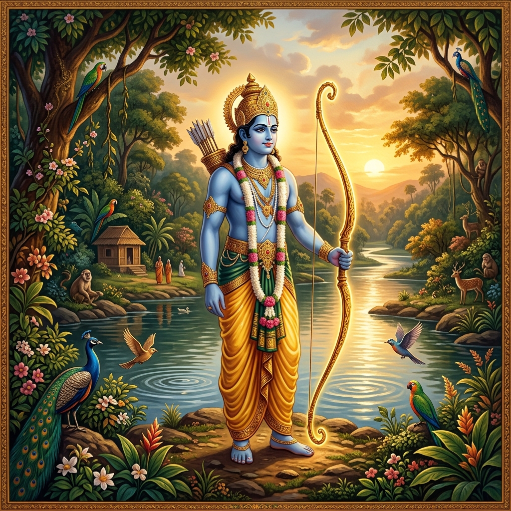 Rama near the river